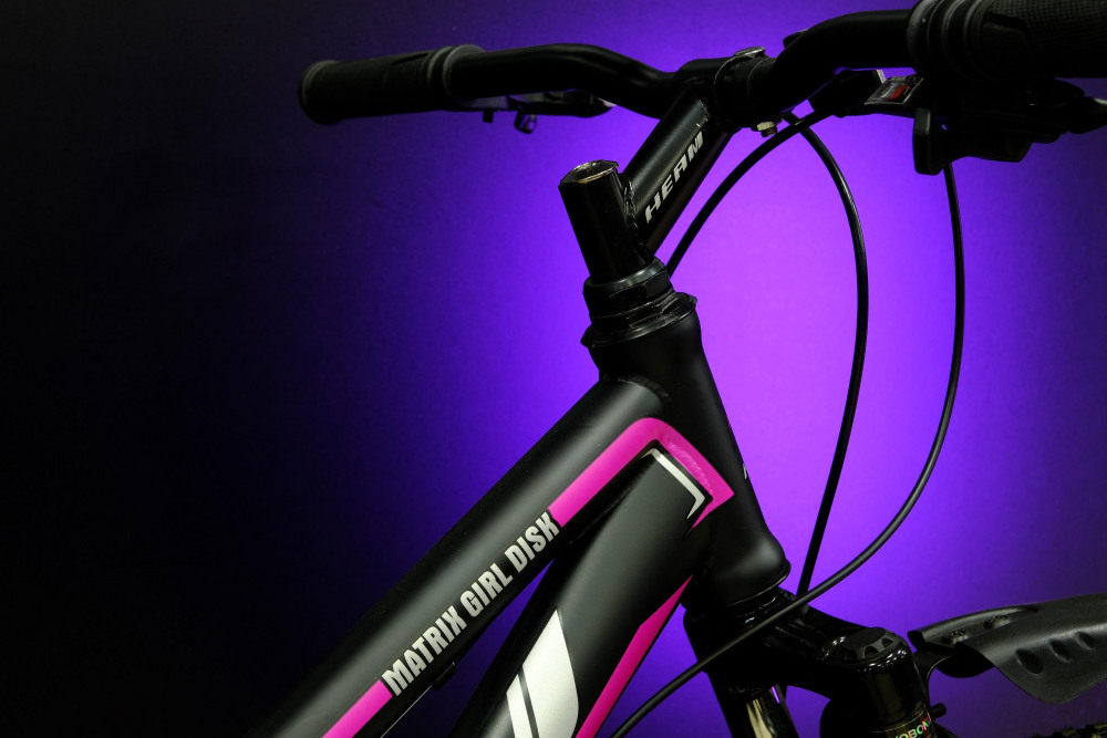 HEAM MATRIX 26 GIRL DISK Матовый Чёрный/Розовый рама 17 (на рост 155-173)