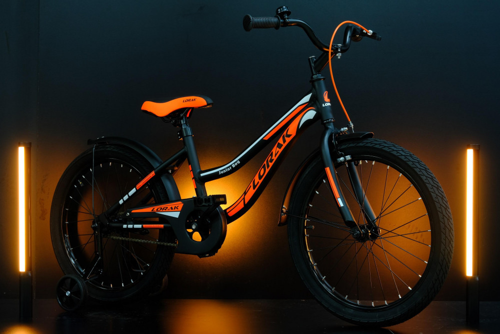 Lorak Junior 18 Boy Матовый Чёрный/Оранжевый