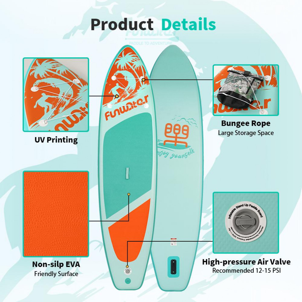 Сапборд SUPFW28C (350*87*15) бирюзовый, код 78912